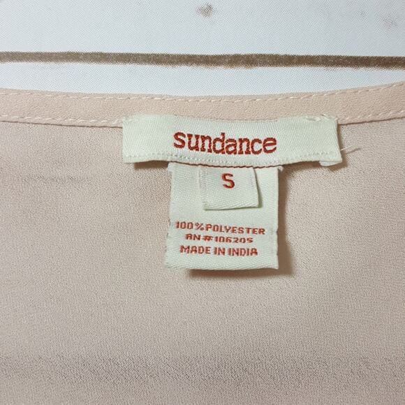 Sundance semi-sheer nude / light pink tank top woman's size small - Picture 3 of 4